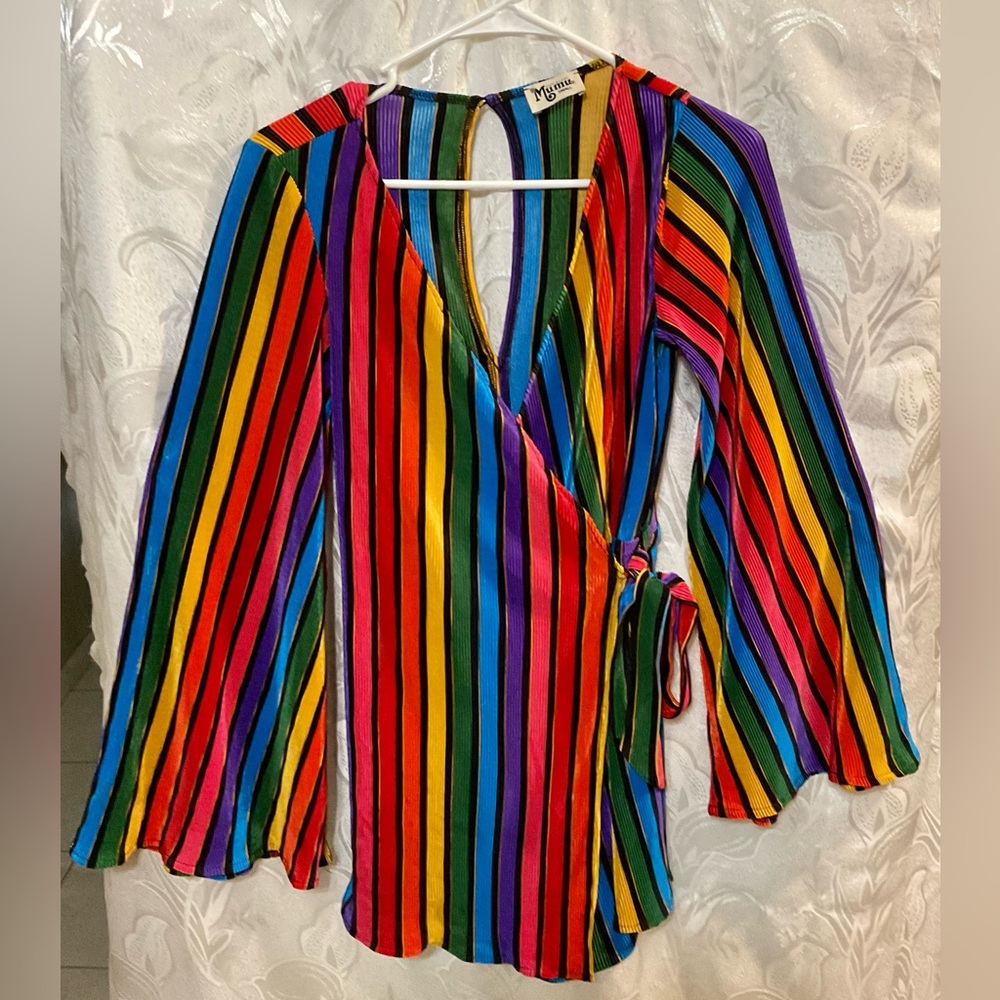 Show Me Your MuMu Caleb Rainbow Striped Romper